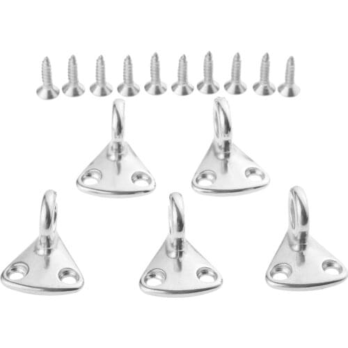 5 Pcs 316 Stainless Steel Boat Pad Eye Fender Hooks Carabiner Marine Sailing Fending Hook Rowing Boats Yachts Marine Hardware