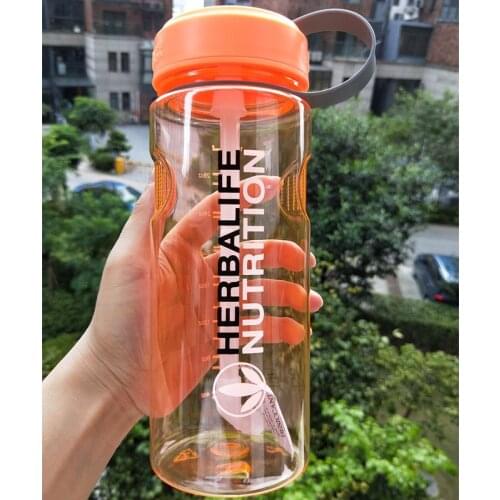 6 Color Wholesale Hot Sale Sports Protein Shaker Herbalife Nutrition Plastic Direct Drinking Water Bottle 1000ml