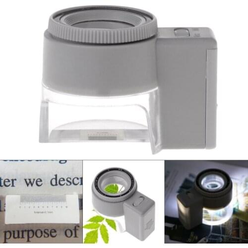8X Adjustable Illuminated Stand Magnifier Loupe Lens magnifying glass with LED Light Scale Magnifying Tool lupa microscope