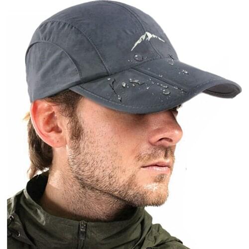 Spring Summer Outdoor Sport Baseball Cap Quick Drying Hat Unisex Waterproof Breathable Cap Foldable Cycling hat Sun Protection