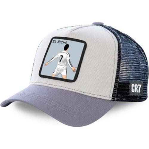 High Quality Football Stars Cartoon Anime Snapback Baseball Cap Men Women Hip Hop Dad Mesh Trucker Hat Dropshipping