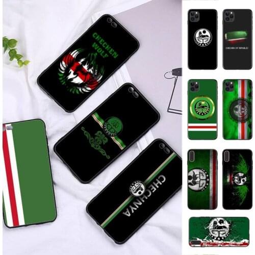 FHNBLJ Chechen National Flag Antique Theme Phone Case for iPhone 8 7 6 6S Plus X 5S SE 2020 XR 11 12 pro XS MAX