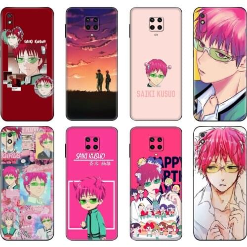 Black tpu Case For Xiaomi Redmi 7A 8 8A 9 9A 9C Case Redmi Note 8T 8 Pro T Note 9 9S 9 Pro the disastrous life of k saiki kusuo
