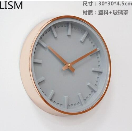 Digital Clock Wall Nordic Design Nordic Rose Gold Gray Three-dimensional Scale Digital Wall Clock Reloj Pared Decorativo