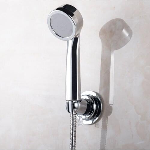Vacuum Suction Cup Shower Head Holder Adhesive Relocatable Handheld Removable Non-adjustable Shower Head Holder Chrome
