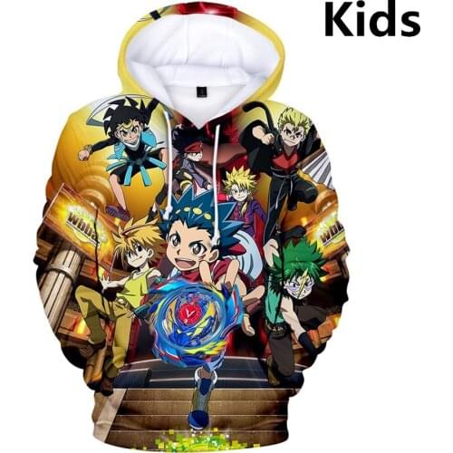 3 To 14 Years Kids Hoodies Beyblade Burst Evolution 3D printed Hoodie Sweatshirt Boys Girls Streetwear Jacket Children Clothes