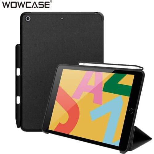 For iPad 10.2 Case iPad 7th Generation 2019 with Pencil Holder Stand Cover For iPad 10.2 inch A2200 A2198 Smart Auto/Sleep Funda