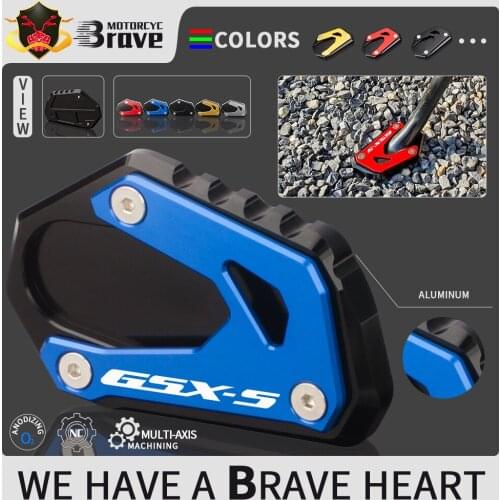 For SUZUKI GSX-S GSXS1000 / F 2015 - 2021 2020 2019 2018 Motorcycle CNC Aluminum Side Stand Enlarge Kickstand parts GSXS 1000
