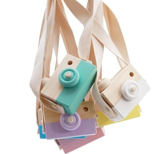 Cute Nordic Hanging Wooden Camera Toys Kids Toy Gift 10*8*5.5cm Room Decor Furnishing Articles Wooden Toys For Kid