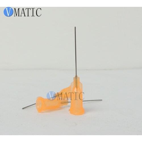 Free Shipping 100Pcs 1'' 1 Inch Glue Dispensing Needle 23G Aluminium Mount S.S Needle ,Tube Length 25.4mm(1") Dispensing Needle