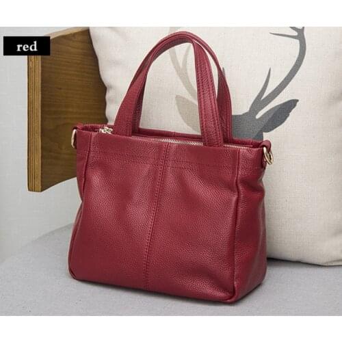 MEIGARDASS Genuine Leather Women Handbag Messenger Bag Fashion Simple Ladies Atmospheric Shoulder Bag High Capacity Zipper Bag