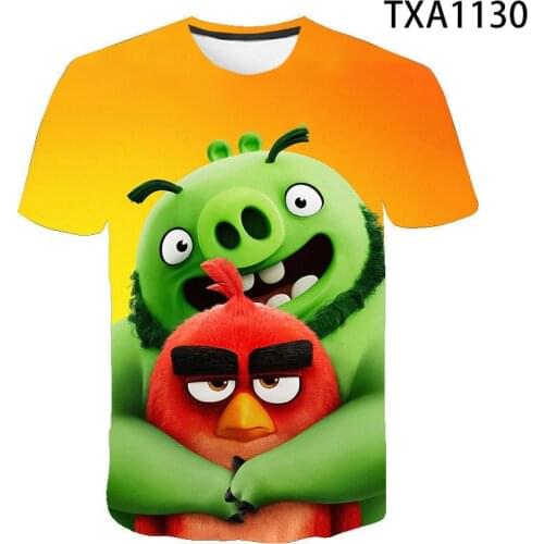 Fashion Birds Cool 3D Printed T Shirt Summer Style Men Women Children Cotton Short Sleeve Boy Girl Kids Casual Cool Tops