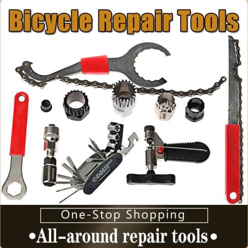 Mountain Road Bike Repair Multitool Tools Kits Bicycle BB Remover Cassette Crank Puller Hub Headset Spanner Chain Cutter Cycling