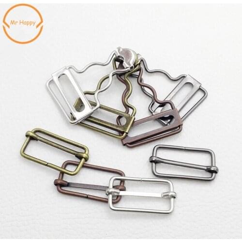 Gourd buckle metal button denim bib pants adjust buckle suspenders buckle