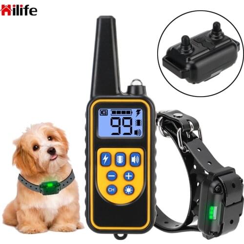 800m Pet Dog Training Collar With LCD Display Electric Pet ProductsIP67 Waterproof Remote Control Rechargeable