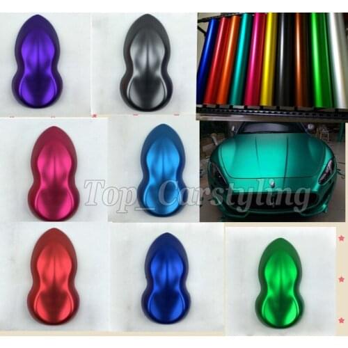 Various Colors Matte chrome Vinyl For Car Wrap Covering With Air Release / BUBBLE FREE Car stickers PROTWRAPS 1.52x20m/5x67ft