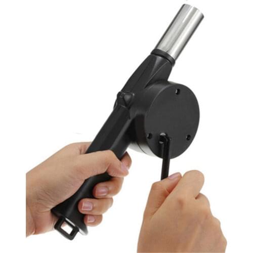 New Outdoor Barbecue Fan Hand-cranked Air Blower Portable BBQ Grill Fire Bellows Tools Picnic Camping Accessories Barbecue Tools