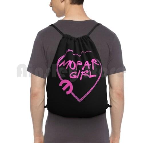 Mopar Girl Backpack Drawstring Bag Riding Climbing Gym Bag Funny Cute Hobbies Joke Quote Typography