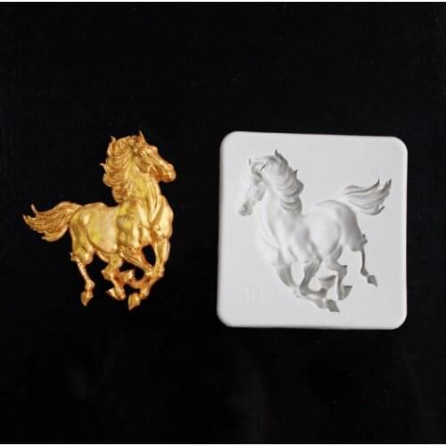 KUXSE Horse Silicone Mold Fondant Mold Cake Decorating Tools Chocolate Gumpaste Moulds Kitchen Baking Tools