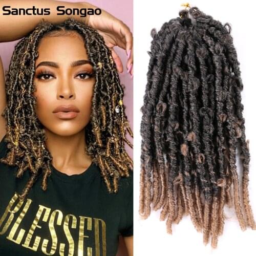 Synthetic Braiding Hair14"20 Strands/pack Butterfly Locs Crochet Hair Bob Faux Locks Crochet Femme Butterfly Hair