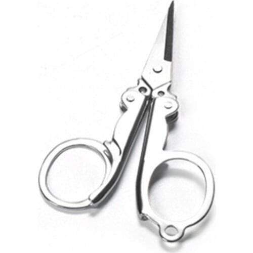 R2JA Stainless Steel Folding Scissors Portable Foldable Scissors Mini Craft Scissors
