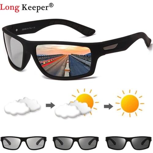 Fishing Sunglasses Men Polarized UV400 Photochromic Lens Driving Sun Glasses Male Car Drivers Chameleon Glasses Matte Eyewear