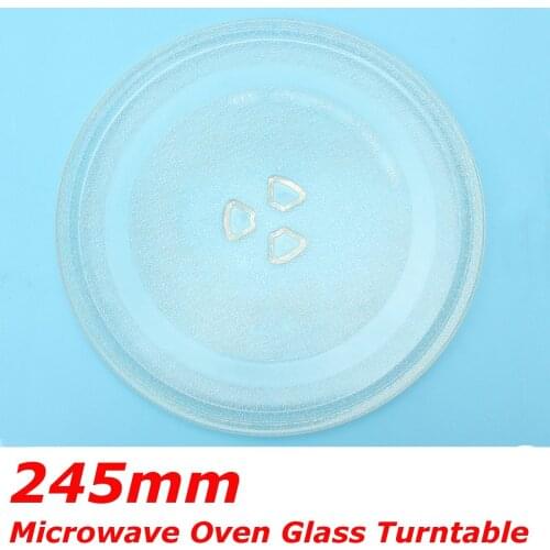 245mm Microwave Oven Glass Disc Tray Turntable Y type bottom Flat Pallet Plates for Midea and other Thicken