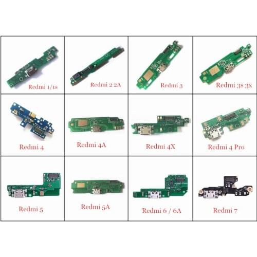 USB Charging Port Dock Connector Board Flex Cable for Xiaomi Redmi 1/1s 2/2A 3 3S 3X 4A 4X 4 Pro 5 5A 6 6A 7