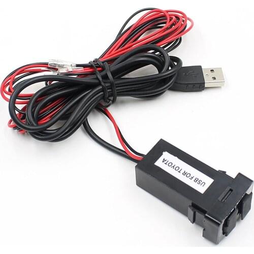 VODOOL Waterproof 2.1A USB Charger Power Adapter with USB Audio Input Socket for Toyota Hilux VIGO