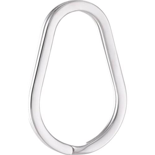 IJK2047 Mirror Polish 10pcs Silver Tone Surgical grade stainless steel Key Chains & Key Rings Cheap Sale