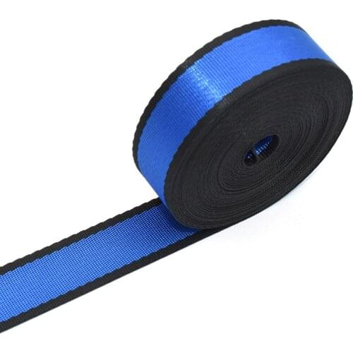 1" Blue Striated Webbing Bag Webbing Belt Jacquard Ribbon Dag Collar Webbing Bag Accessories Textile Sewing Accessories for Bag