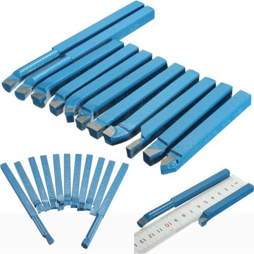 11Pcs/set Carbide Tipped Cutter Tool 8*8mm Brazed Milling Tools Bit Set For CNC Lathe