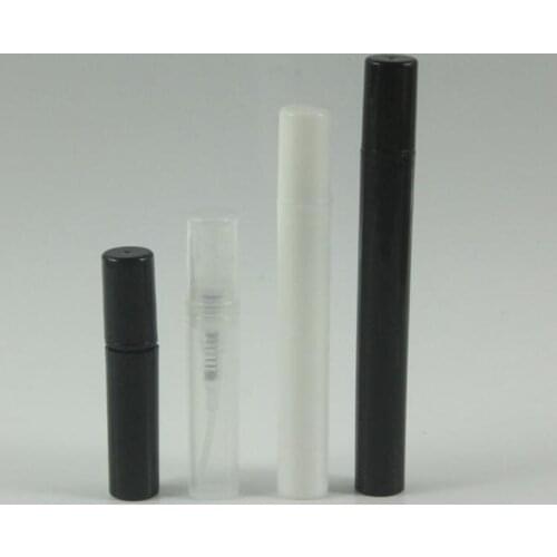 2/3/4/5ml Black Clear White Plastic Spray Bottle Small Atomizer Perfume Bottles Crimp Neck Plastic Perfume Bottle SL23