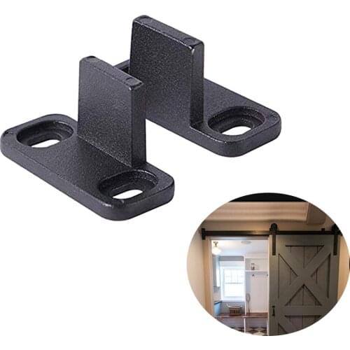 2pcs Ultra Smooth Durable Low Noise Floor Adjustable Barn Door Guide Accessories Hardware Fixing Parts Sliding Anti Swinging