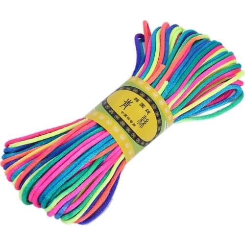 20M Colorful Polyester Silk Rope DIY Handmade Accessory Chinese Knot Weave Cords Wedding Party Home Woven Decorative Gift String