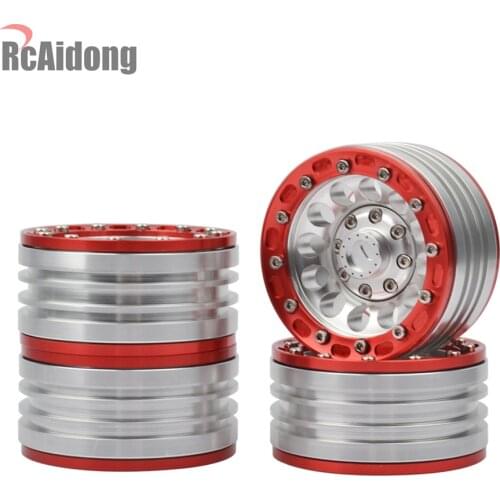 4PCS Metal 1.9" Beadlock Wheel Rims for Axial SCX10 SCX10 II 90046 Traxxas TRX4 D90 1/10 RC Rock Crawler