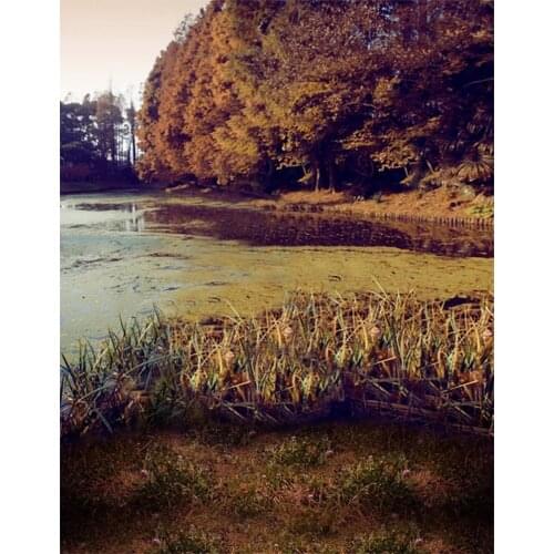 5x7ft River Tree Grass Photography Backdrops Photo Props Studio Background