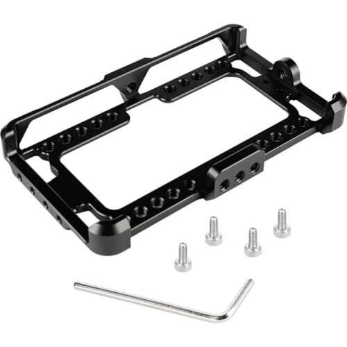 Aluminum Monitor Cage Bracket Monitor Case Perfect Monitor Mount Fit for Feelworld F5 On-Camera Monitor