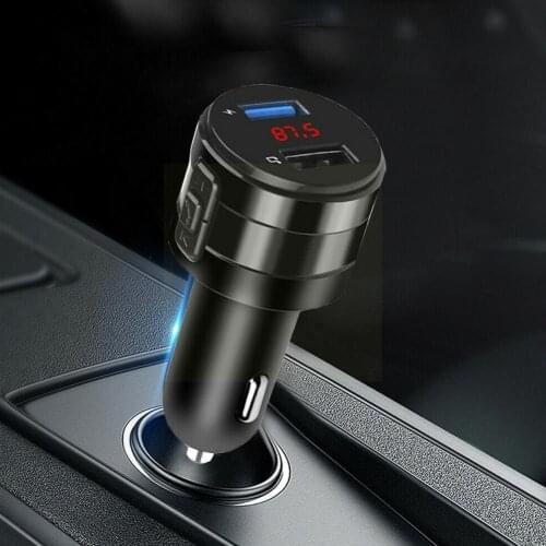 Wireless Bluetooth 5.0 FM Transmitter Car Cigarette USB Free Lighter Music Audio Calls Hands Auto Player Charger Receiver M B2R3