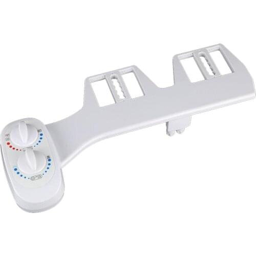 Bathroom Bidet Fresh Water Spray Non-Electric Mechanical Bidet Toilet Seat Attachment White (G3/8")