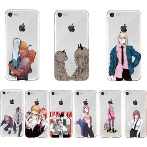 Yinuoda Chainsawman anime Phone Case For iPhone X XS MAX 6 6s 7 7plus 8 8Plus 5 5S SE 2020 XR 11 12pro max Clear Coque
