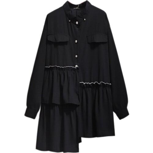 DENGXINQIN Womens Black Shirts