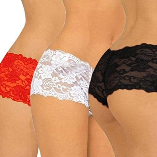 Women Sexy Floral Lace Seamless Panty Briefs Boxer Shorts Underwear