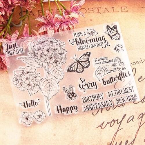 Hot selling Potted plants transparent clear stamp / silicone seal roller stamp DIY scrapbook album / card production