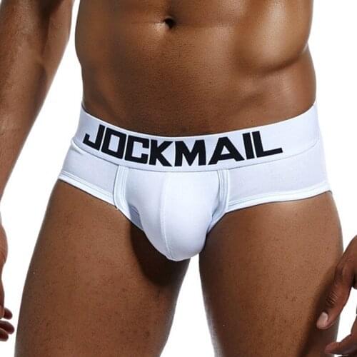 JOCKMAIL Sexy Men Briefs Gay Underwear Breathable Male Cotton Soft Bulge Pouch Panties Slip Men Bikini Underpants