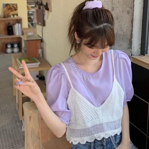 Summer Korean Style Fashion Hollow Small Camisole