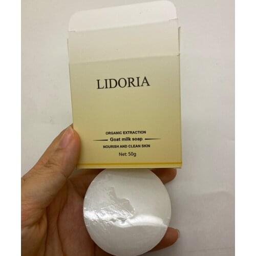 LIDORIA 50g Handmade Goat Milk Facial Soap Cleans Skin Shrink Pore Anti-acne Care Cleansing Moisturizing Bath Soap