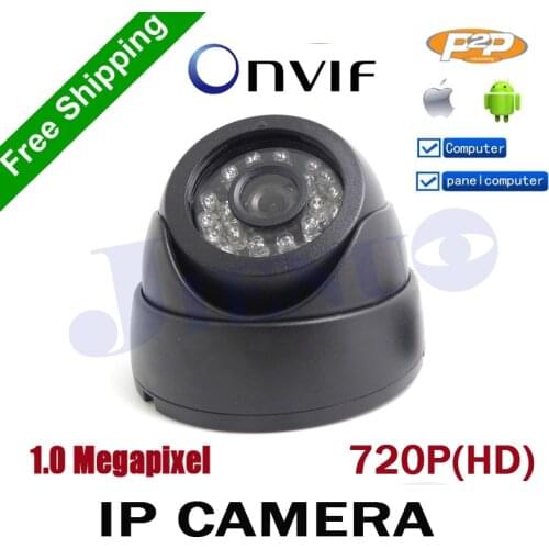 Mini IP Camera 720P H.264 1.0 Megapixel HD ONVIF 2.0 P2P Indoor 24pcs IR LEDs IR-CUT Night Vision Network Dome CCTV cam