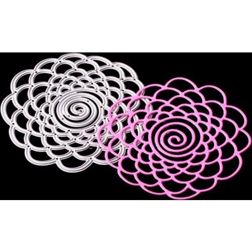 New Scrapbook Diy Cycle Flower DIY Etching Embossed Carbon Steel Die D021