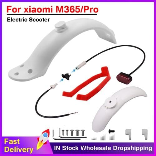 Electric Scooter Front Rear Back Fenders Wings brake light Rear Mud Guard Support Protection For xiaomi M365 / Pro Accessories